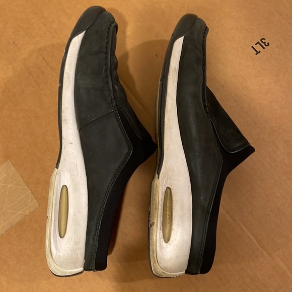 COLE HAAN country Leather slide Black sneaker Women 10 Nike air Bottom Clog - Picture 5 of 11